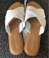White Criss Cross Sandal
