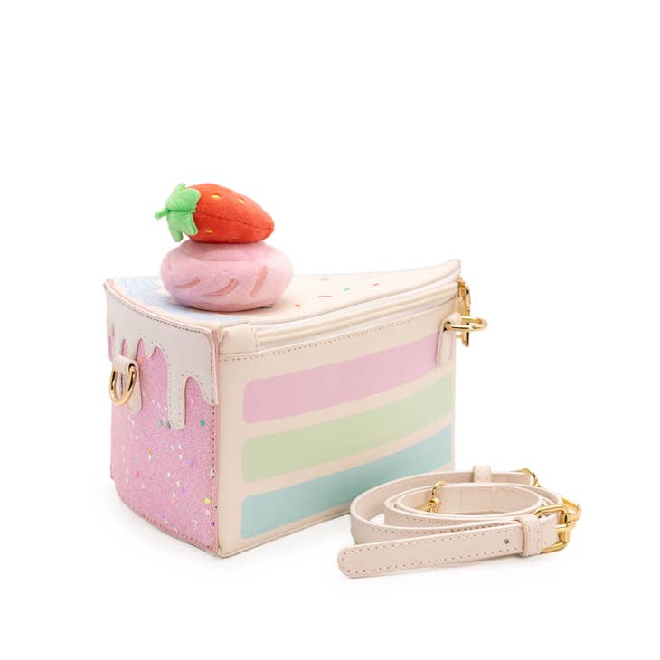 Cake Slice Handbag - Strawberry Confetti