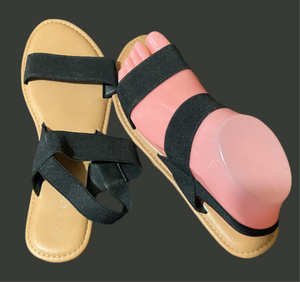 Black Stretch Sandals