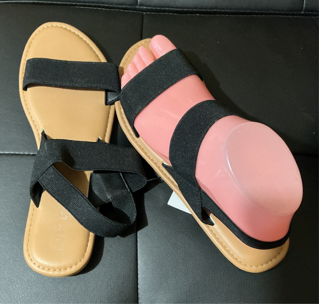 Black Stretch Sandals