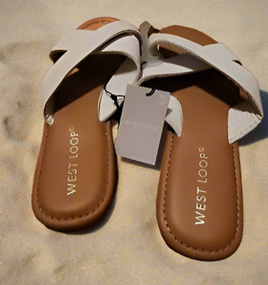 White Criss Cross Sandal