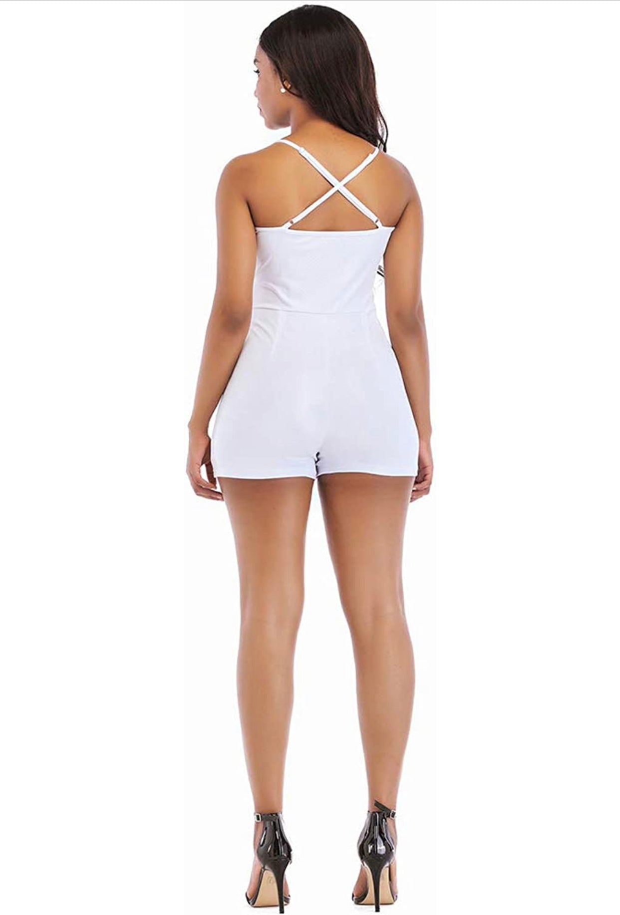 Front Wrap V Neck Jumpsuit with Belt