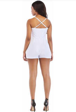 Front Wrap V Neck Jumpsuit with Belt