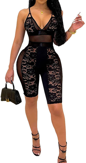 Camisole Mesh Romper