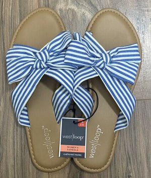 Stripe Bow Sandals