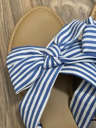 Stripe Bow Sandals