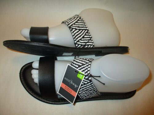 Black & White Strap Sandals