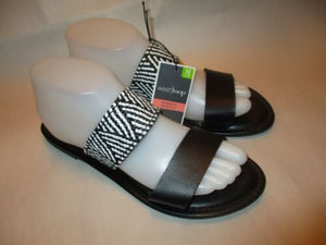 Black & White Strap Sandals