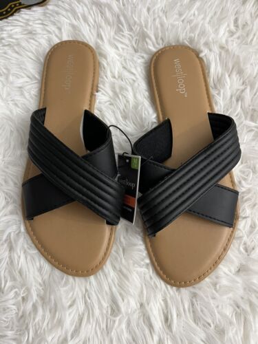 Black Criss Cross Sandal